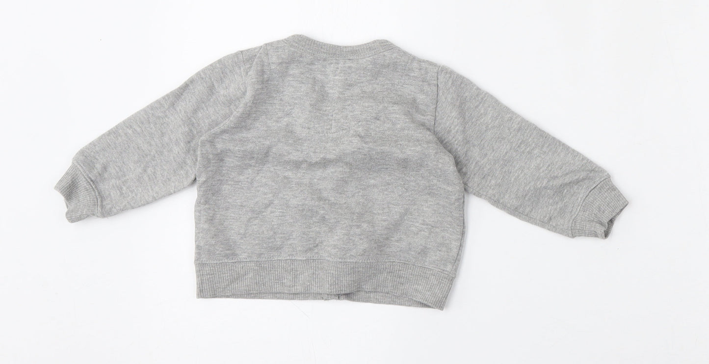 Early Days Baby Grey  Cotton Cardigan Jumper Size 6-9 Months  Button