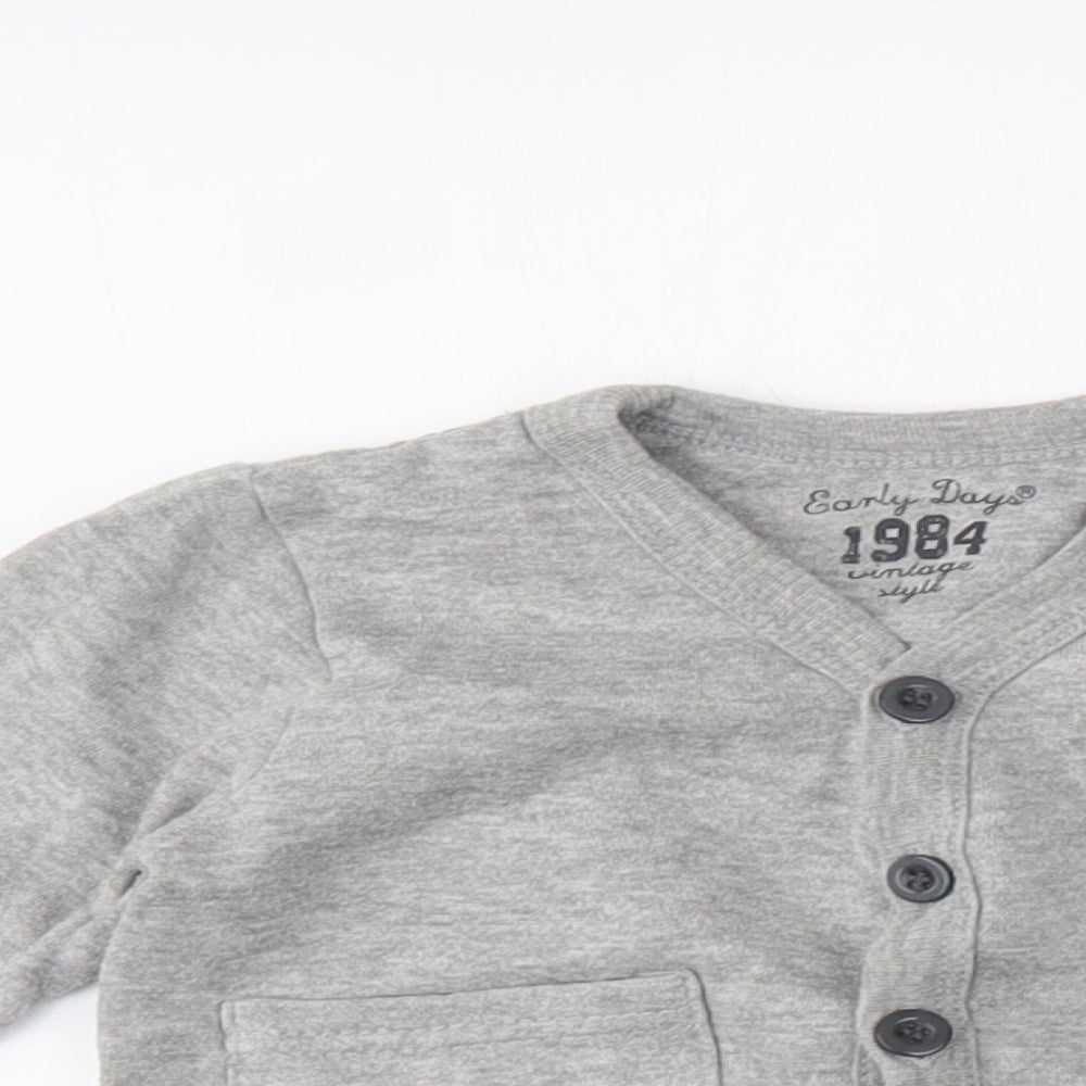 Early Days Baby Grey  Cotton Cardigan Jumper Size 6-9 Months  Button