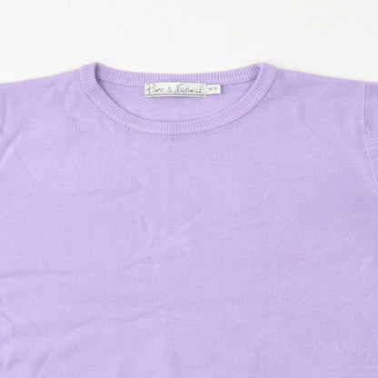 Womens UK Size 14 Pure & Natural Purple Pullover Jumper