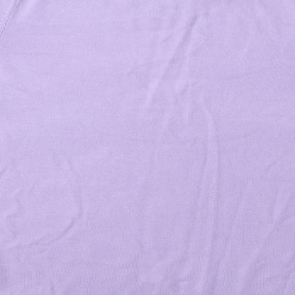 Womens UK Size 14 Pure & Natural Purple Pullover Jumper
