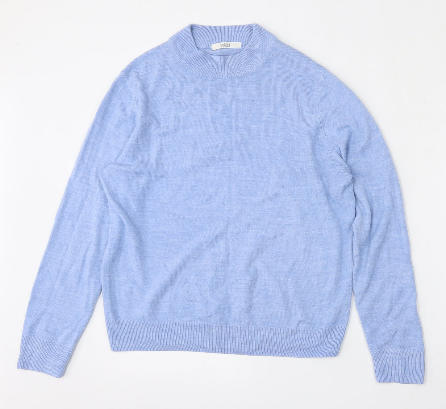 Womens UK Size 14 Marks and Spencer Blue Pullover Jumper