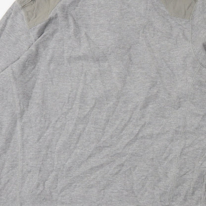 Burton Mens Grey Mock Neck  Cotton Pullover Jumper Size XL