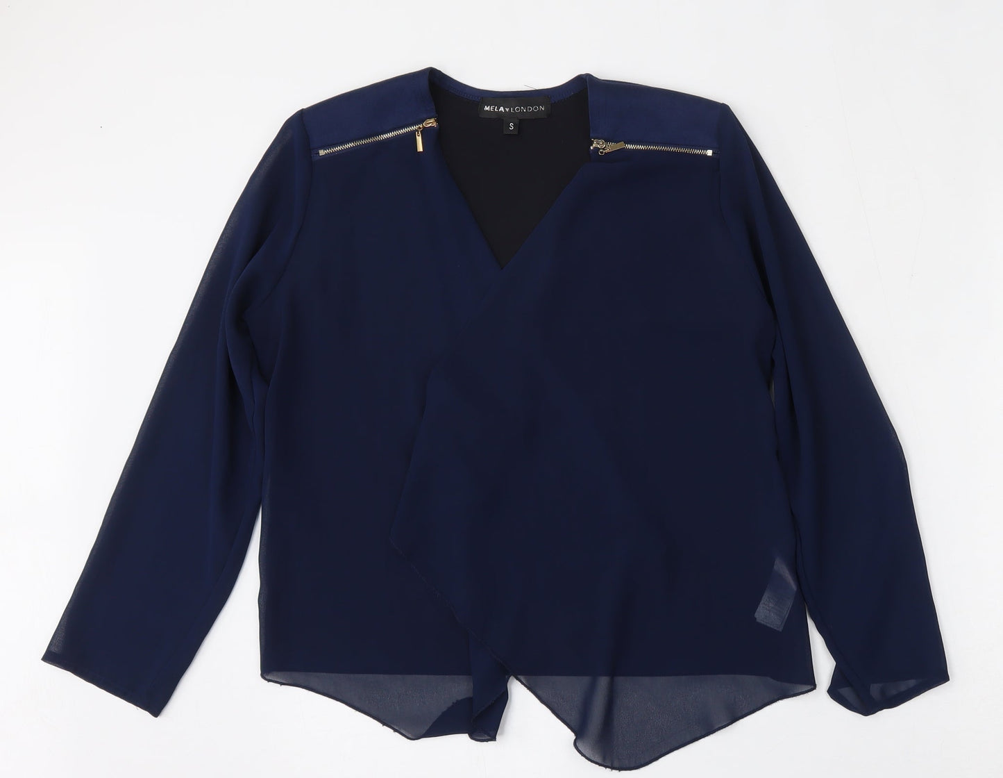 Womens UK Size S Mela London Blue Cardigan Jumper