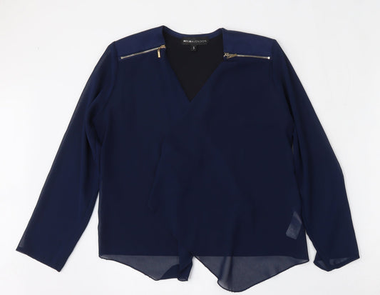 Womens UK Size S Mela London Blue Cardigan Jumper