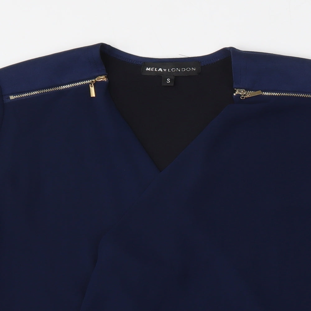 Womens UK Size S Mela London Blue Cardigan Jumper