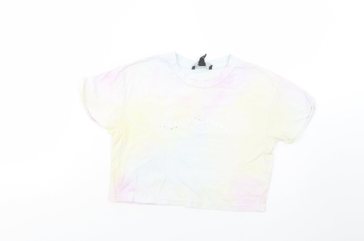 New Look Girls Multicoloured  Cotton Pullover T-Shirt Size 9 Years Crew Neck Pullover - Sorry Not Sorry