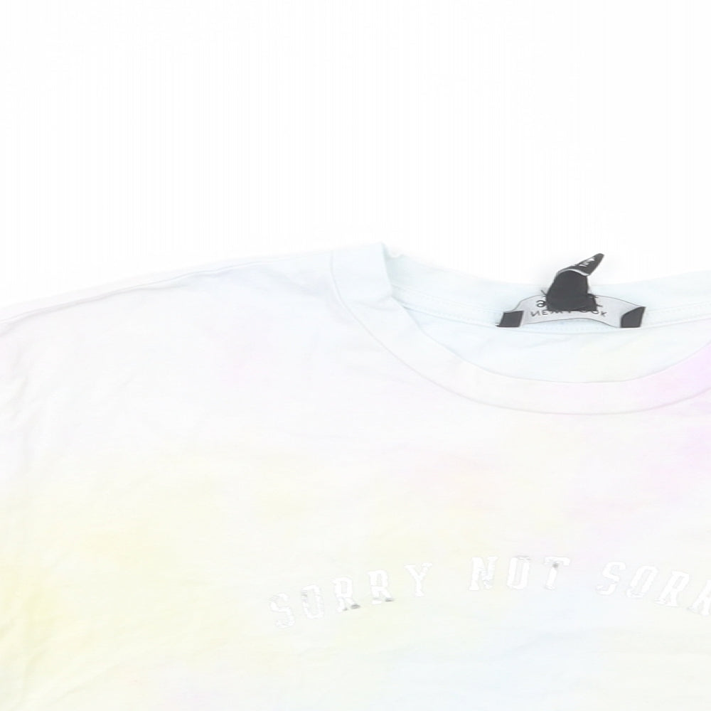New Look Girls Multicoloured  Cotton Pullover T-Shirt Size 9 Years Crew Neck Pullover - Sorry Not Sorry