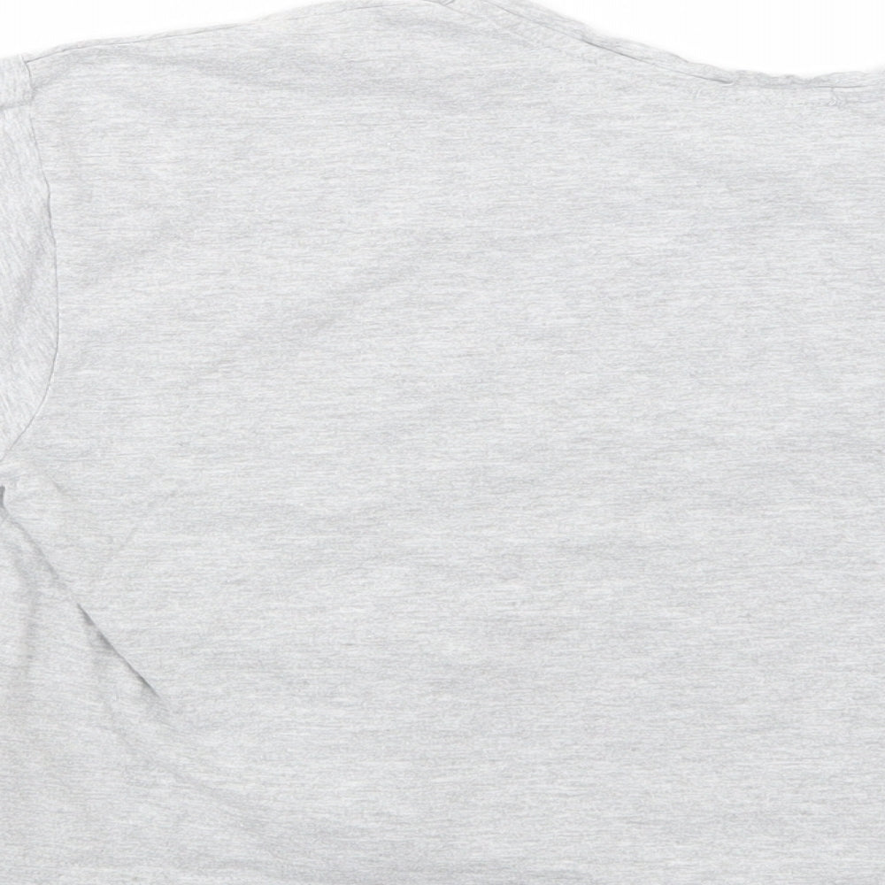 Womens UK Size S New Look Grey Cropped T-Shirt
