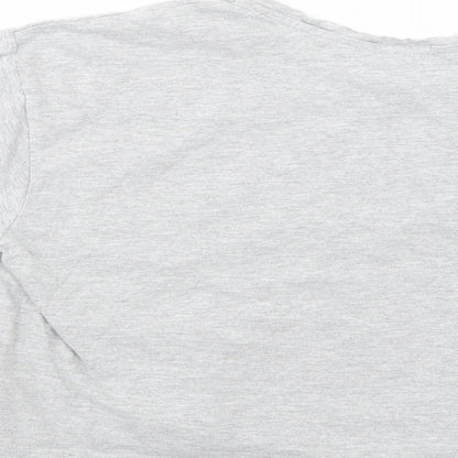 Womens UK Size S New Look Grey Cropped T-Shirt