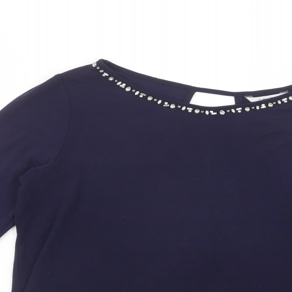 Womens UK Size 14 NEXT Blue Basic Blouse