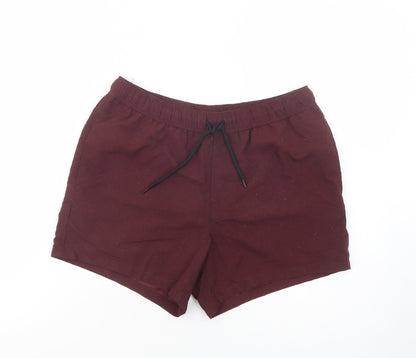 ASOS Womens Purple  Polyester Bermuda Shorts Size S L3 in Regular Drawstring