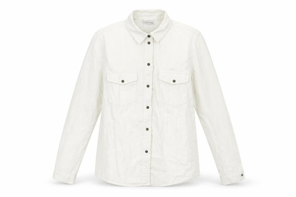 Womens UK Size M Noisy may Ivory Basic Button-Up