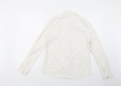 Womens UK Size M Noisy may Ivory Basic Button-Up