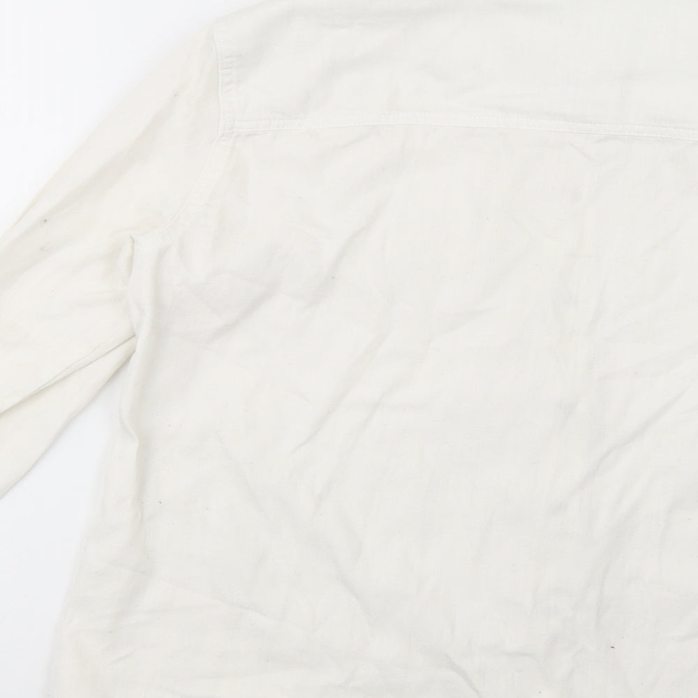 Womens UK Size M Noisy may Ivory Basic Button-Up