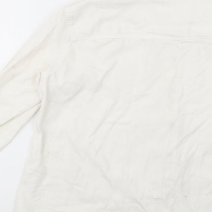 Womens UK Size M Noisy may Ivory Basic Button-Up