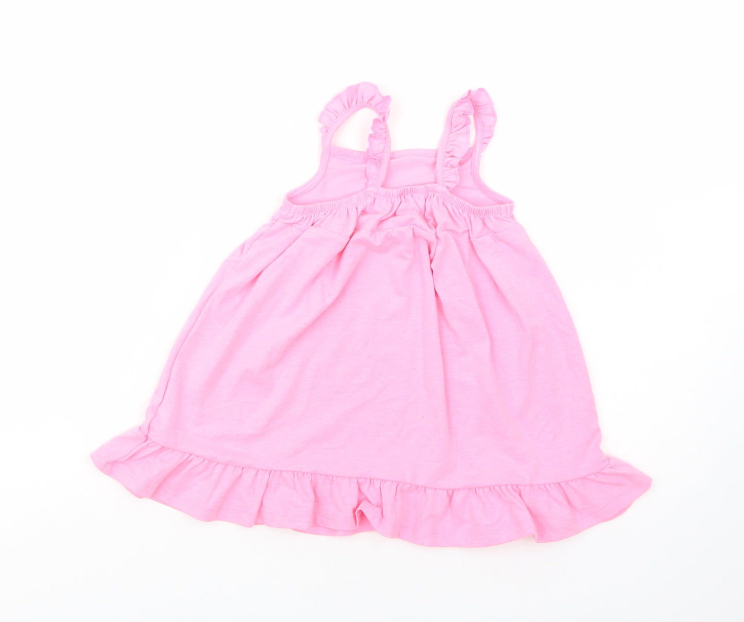 F&F Baby Pink  Polyester Tank Dress  Size 18 Months  Square Neck Pullover