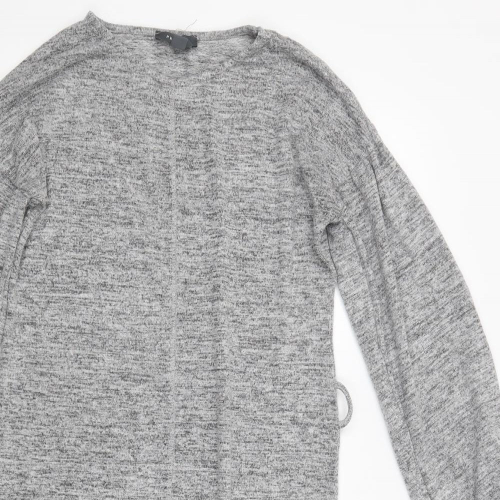 Primark Womens Grey Crew Neck  Polyester Tunic Jumper Size 10
