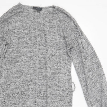 Primark Womens Grey Crew Neck  Polyester Tunic Jumper Size 10
