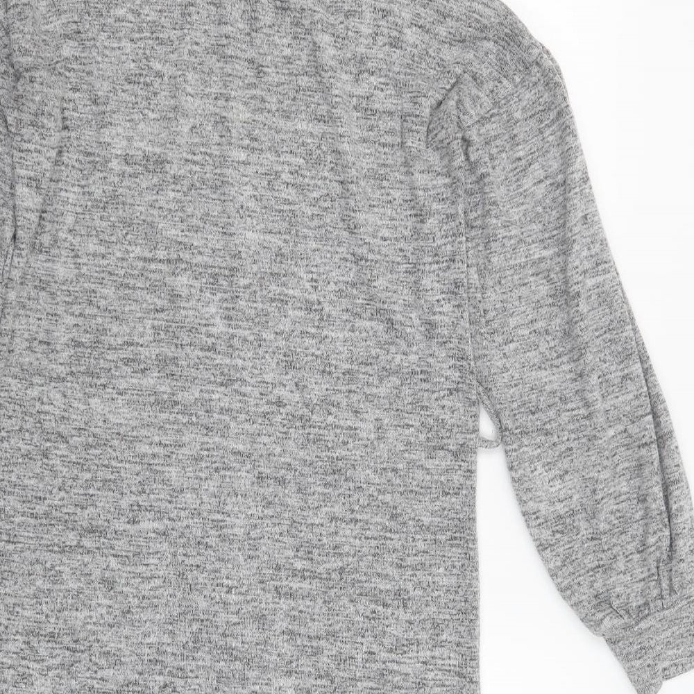 Primark Womens Grey Crew Neck  Polyester Tunic Jumper Size 10