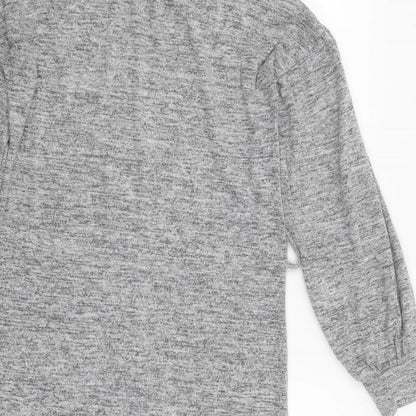 Primark Womens Grey Crew Neck  Polyester Tunic Jumper Size 10