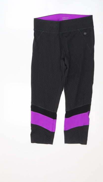 Womens UK Size M Dunnes Stores Regular Fit Cropped Grey Leggings