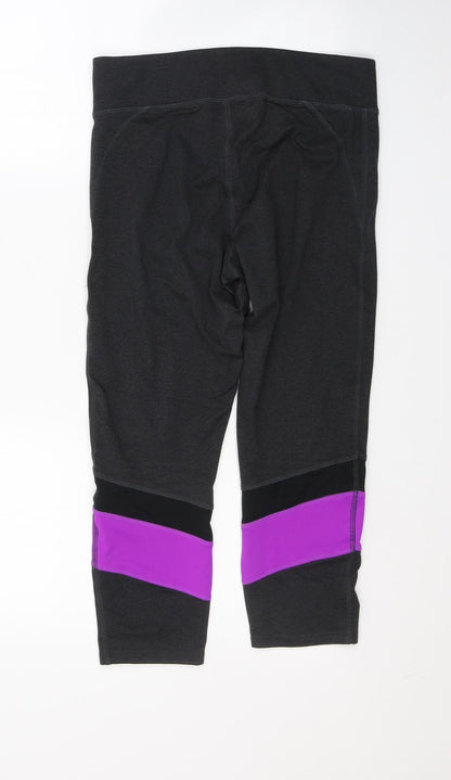 Womens UK Size M Dunnes Stores Regular Fit Cropped Grey Leggings