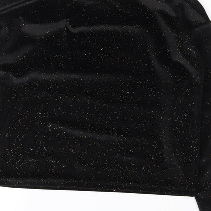 TU Girls Black  Polyester Basic T-Shirt Size 11 Years Round Neck Pullover