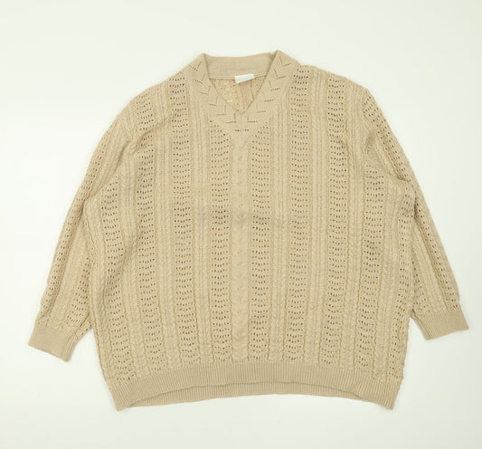 Womens UK Size 20 Classic Brown Pullover Jumper