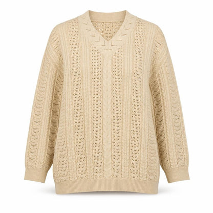 Classics Womens Brown V-Neck  Acrylic Pullover Jumper Size 20