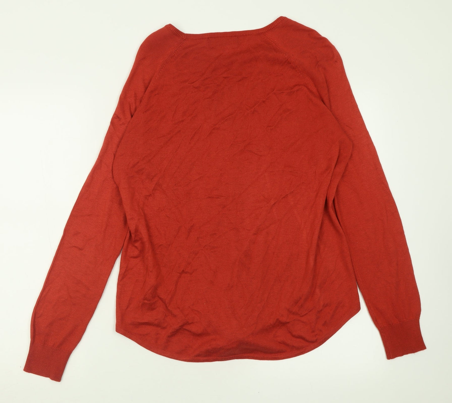 Womens UK Size M Marks and Spencer Red Pullover Jumper