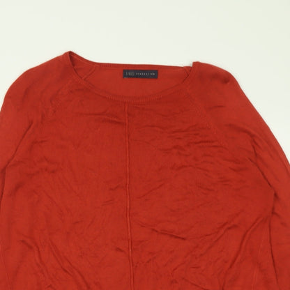 Womens UK Size M Marks and Spencer Red Pullover Jumper