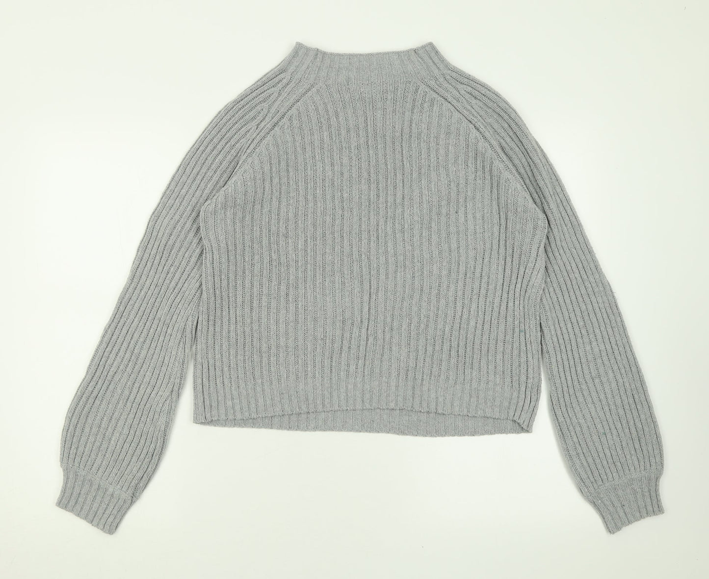 SheIn Womens Grey Crew Neck  Polyester Pullover Jumper Size S