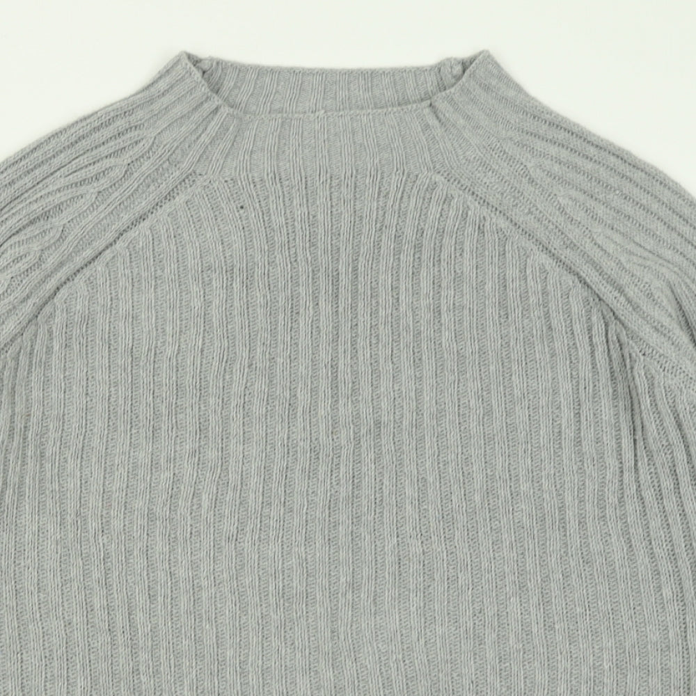 SheIn Womens Grey Crew Neck  Polyester Pullover Jumper Size S