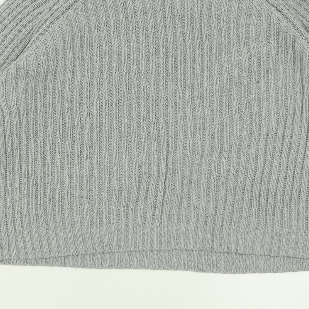 SheIn Womens Grey Crew Neck  Polyester Pullover Jumper Size S