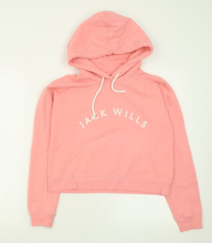Womens UK Size 8 Jack Wills Pink Pullover Hoodie