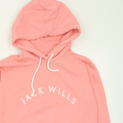 Womens UK Size 8 Jack Wills Pink Pullover Hoodie
