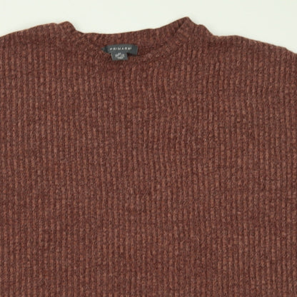 Primark Womens Brown  Polyester Basic T-Shirt Size XS Crew Neck