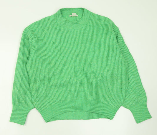 Womens UK Size S H&M Green Pullover Jumper