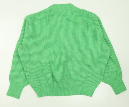 Womens UK Size S H&M Green Pullover Jumper