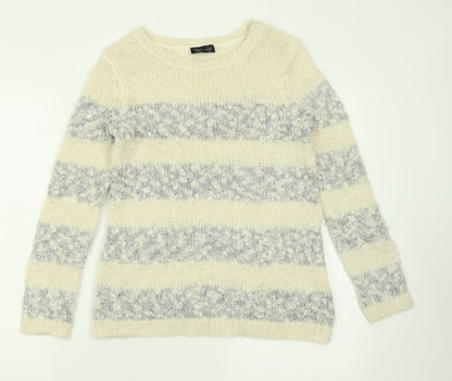 Womens UK Size 8 Topshop Ivory Pullover Jumper