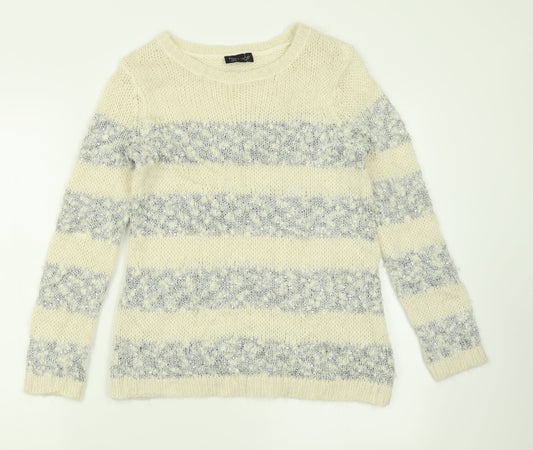 Womens UK Size 8 Topshop Ivory Pullover Jumper