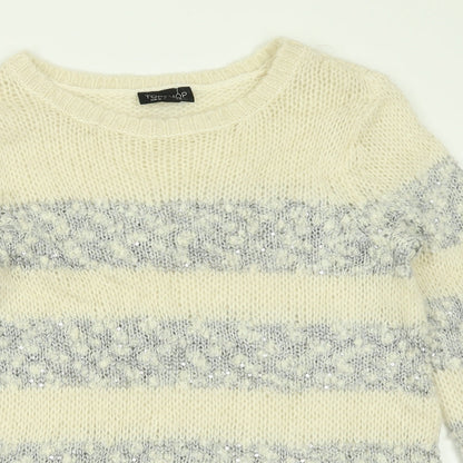Womens UK Size 8 Topshop Ivory Pullover Jumper