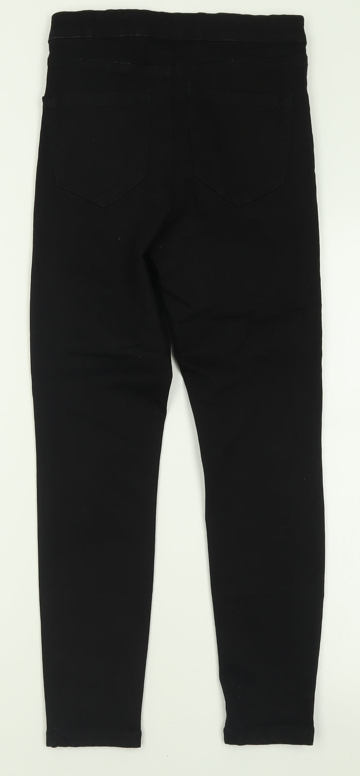 Denim & Co. Womens Black  Cotton Skinny Jeans Size 10 L25 in Regular Button