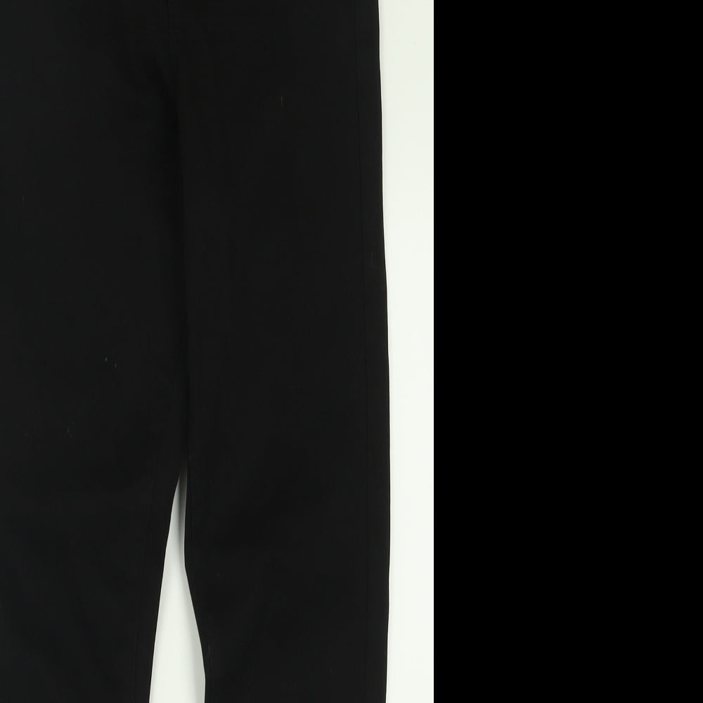 Denim & Co. Womens Black  Cotton Skinny Jeans Size 10 L25 in Regular Button