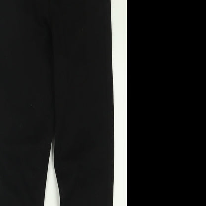 Denim & Co. Womens Black  Cotton Skinny Jeans Size 10 L25 in Regular Button