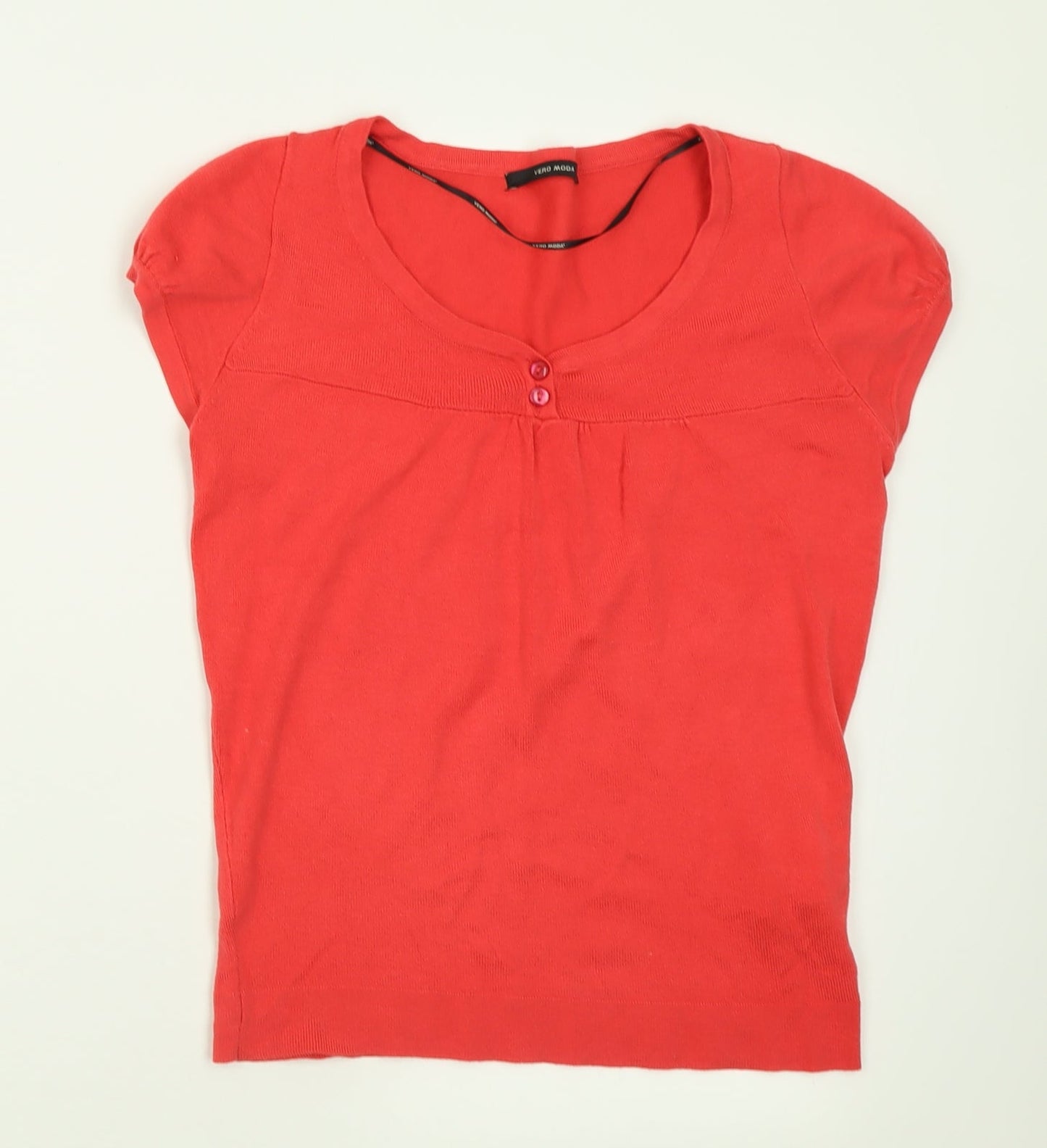 Womens UK Size S VERO MODA Pink Basic T-Shirt