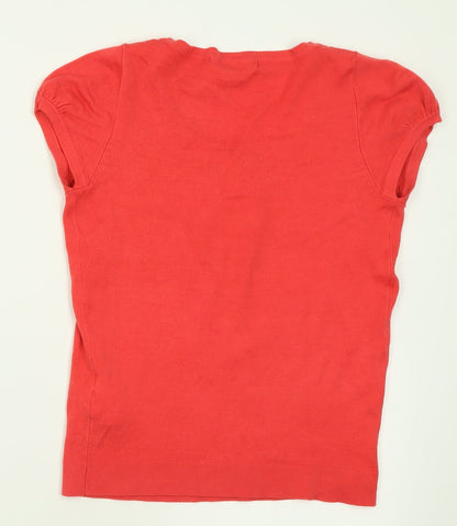 Womens UK Size S VERO MODA Pink Basic T-Shirt
