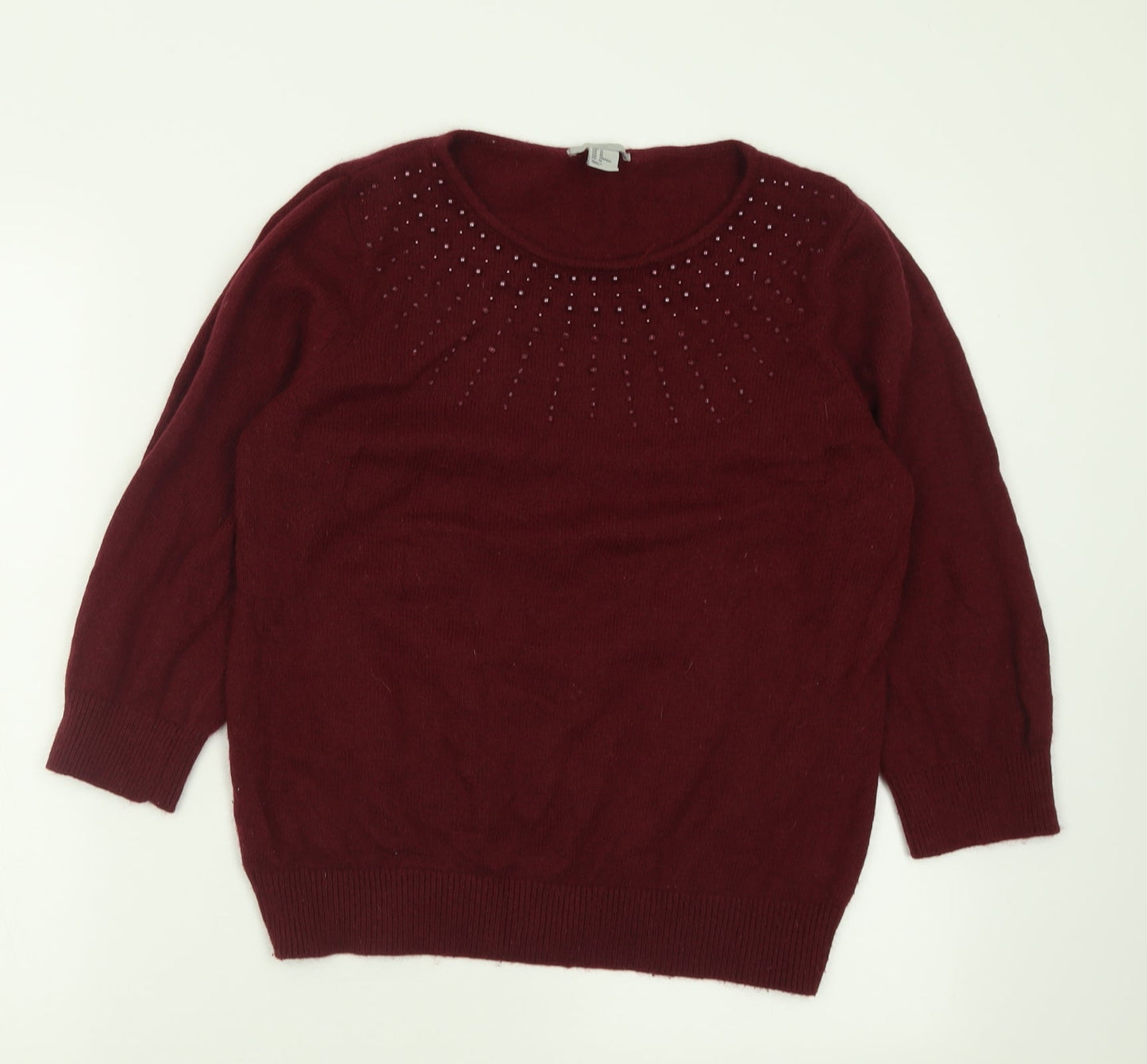 Womens UK Size M H&M Purple Pullover Jumper