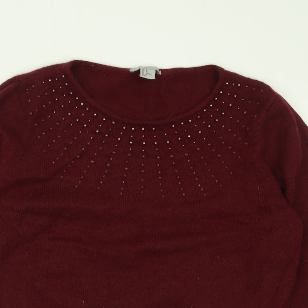 Womens UK Size M H&M Purple Pullover Jumper