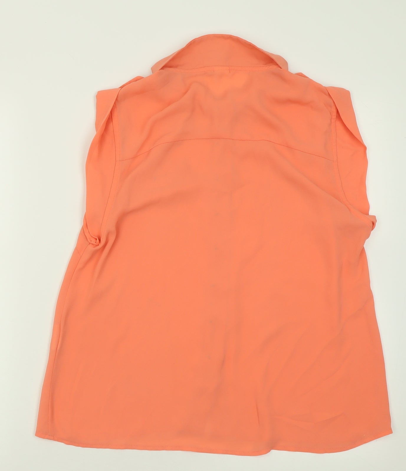 Womens UK Size L VILA Orange Basic Button-Up